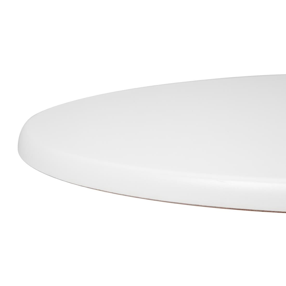 GL972 Bolero Pre-drilled Round Tabletop White 800mm