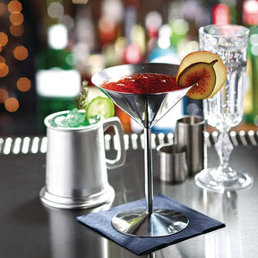 GM121 Utopia Stainless Steel Martini Glass 240ml (Pack of 6) - JD Catering Equipment Solutions Ltd