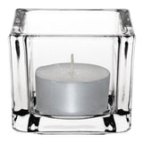 GM224 Olympia Glass Tealight Holder Square Clear (Pack of 6)