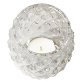 GM227 Olympia Glass Diamond Tealight Holder Clear 75mm (Pack of 6)