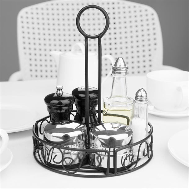 GM245 Olympia Wire Condiment Holder Black