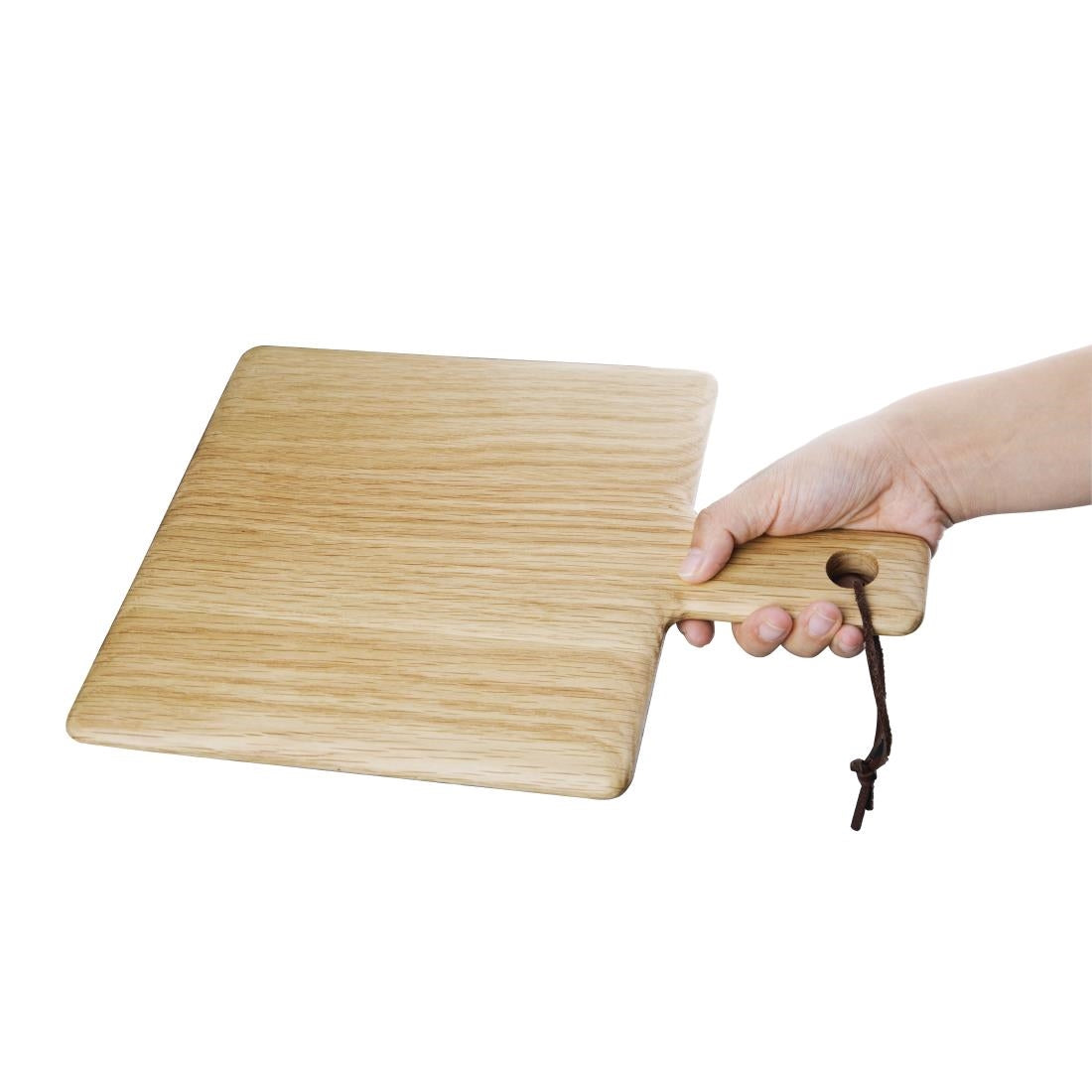 Olympia Oak Wood Handled Wooden Board Small 230mm