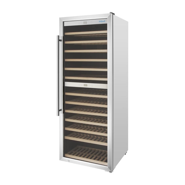 GM628 Polar G-Series Dual Zone Wine Fridge Stainless Steel 109 Bottle
