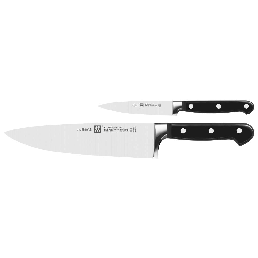 GM671 Zwilling Professional Knife Set 10cm Paring Knife & 20cm Chef's Knife (Pack 2)