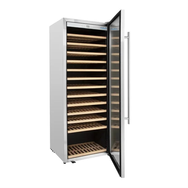 GM888 Polar G-Series Single Zone Wine Fridge Stainless Steel 118 bottles