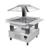 GP306 Roller Grill Chilled Salad Bar Square White Wood GP306 - JD Catering Equipment Solutions Ltd