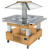 GP308 Roller Grill Heated Salad Bar Square Light Wood GP308 - JD Catering Equipment Solutions Ltd
