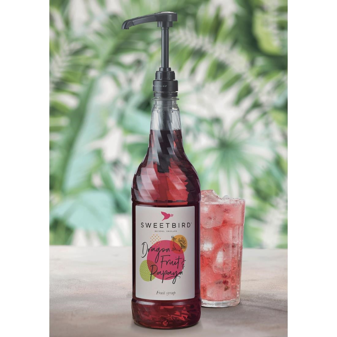 GP393 Sweetbird Dragonfruit and Papaya Syrup 1Ltr Bottle