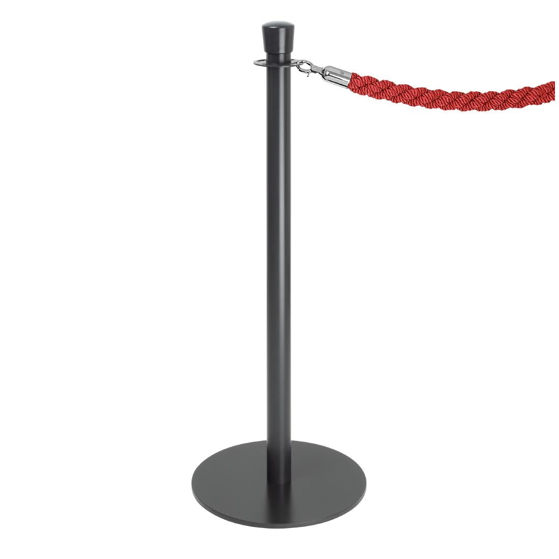GP638 Bolero Flat Base Barrier Posts Black (Pack of 2)