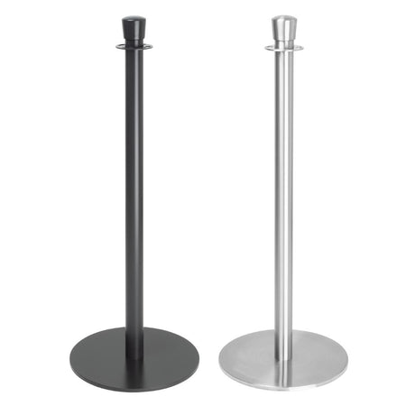 GP638 Bolero Flat Base Barrier Posts Black (Pack of 2)