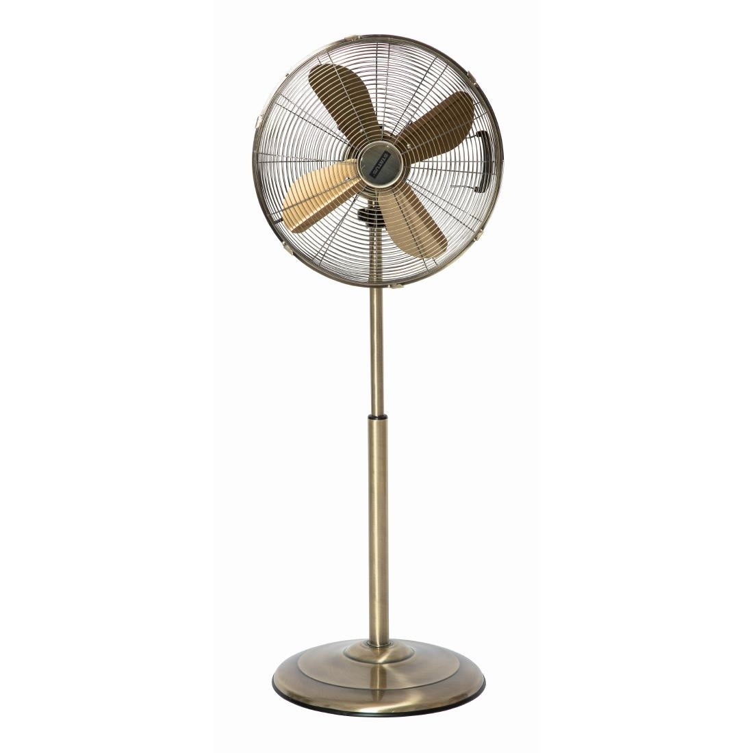 GR390 Status 16" Oscillating Antique Brass Stand Fan