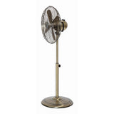 GR390 Status 16" Oscillating Antique Brass Stand Fan