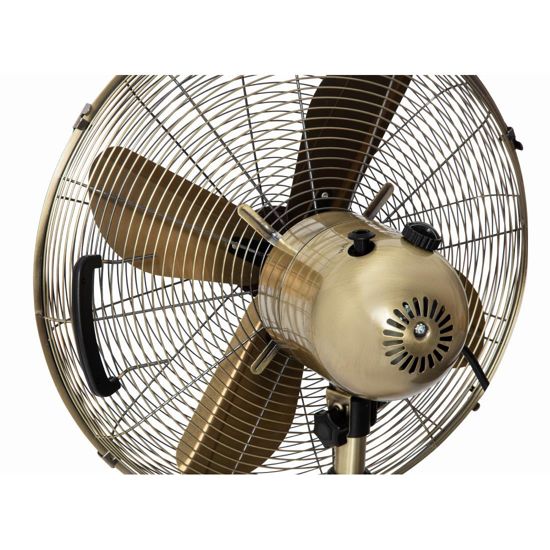 GR390 Status 16" Oscillating Antique Brass Stand Fan