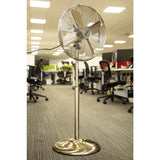 GR390 Status 16" Oscillating Antique Brass Stand Fan