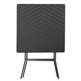 GR772 Bolero Square Folding Table Black 620mm