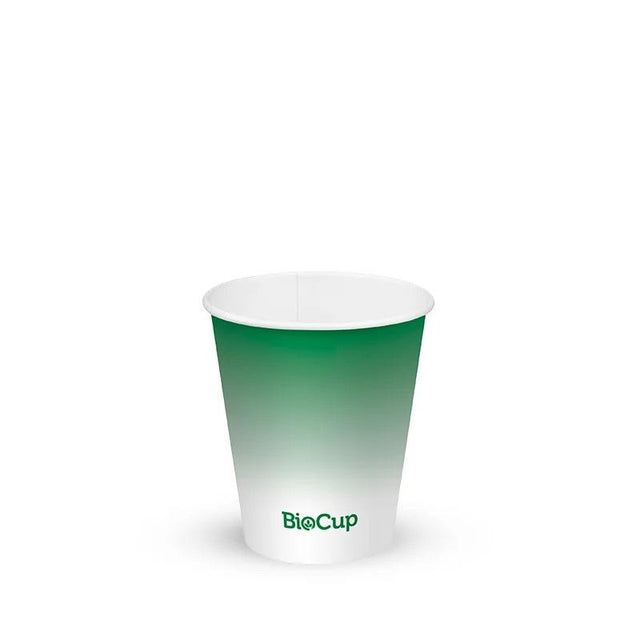 Cold Paper Cup - Green - 200ml / 6oz (80mm) - 1,000/ctn - green fade - BioPak commercial catering consumable