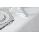 GW456 Mitre Luxury Luxor Tablecloth Ivy Leaf White 1780 x 2300mm - JD Catering Equipment Solutions Ltd