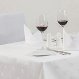 GW456 Mitre Luxury Luxor Tablecloth Ivy Leaf White 1780 x 2300mm - JD Catering Equipment Solutions Ltd