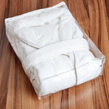 Mitre Heritage Ambassador White Bathrobe with Taupe Piping Extra Large