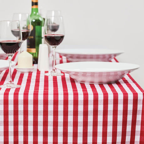 HB582 Mitre Comfort Gingham Tablecloth Red 1320 x 1320mm