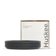 Charcoal HuskeeCup Classic Saucer 4-Pack (x12) - - BioPak commercial catering consumable
