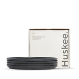 Charcoal HuskeeCup Classic Saucer 4-Pack (x12) - - BioPak commercial catering consumable