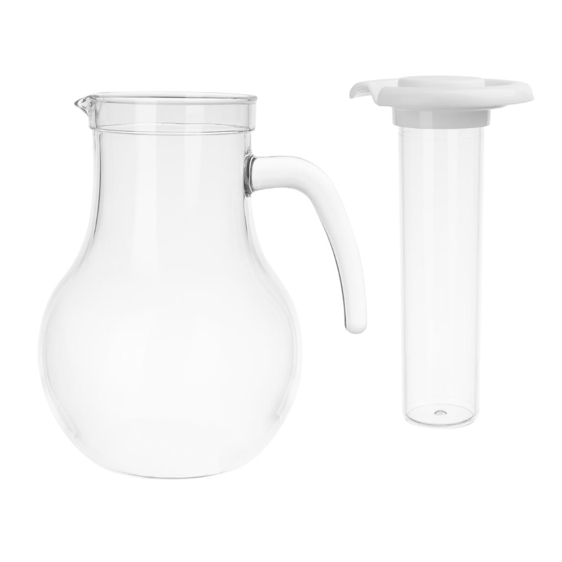 HC356 Olympia Kristallon Jug With Cooling Tube Polycarbonate Plain 1600ml