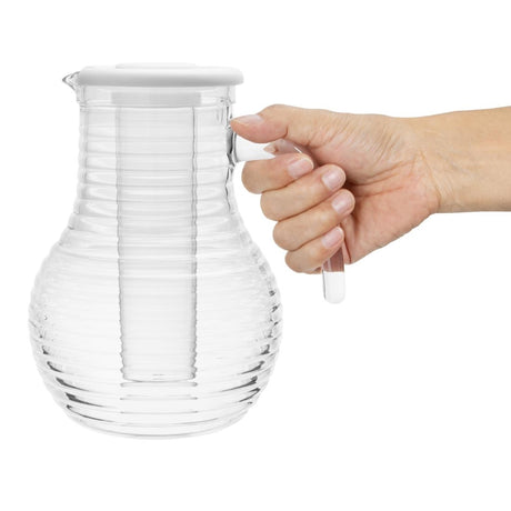 HC357 Olympia Kristallon Jug With Cooling Tube Polycarbonate Ridged 1600ml