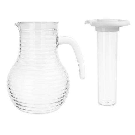 HC357 Olympia Kristallon Jug With Cooling Tube Polycarbonate Ridged 1600ml