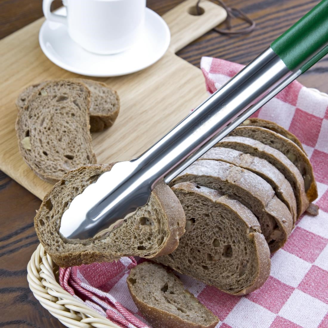 HC851 Vogue Colour Coded Serving Tong Green 405mm