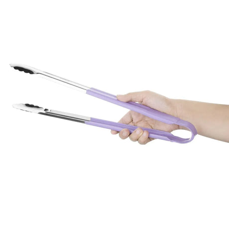 HC853 Vogue Colour Coded Serving Tong Purple 405mm - JD Catering Equipment Solutions Ltd