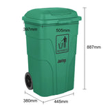 HC924 Jantex 120Ltr Wheelie Bin with Foot Pedal Green