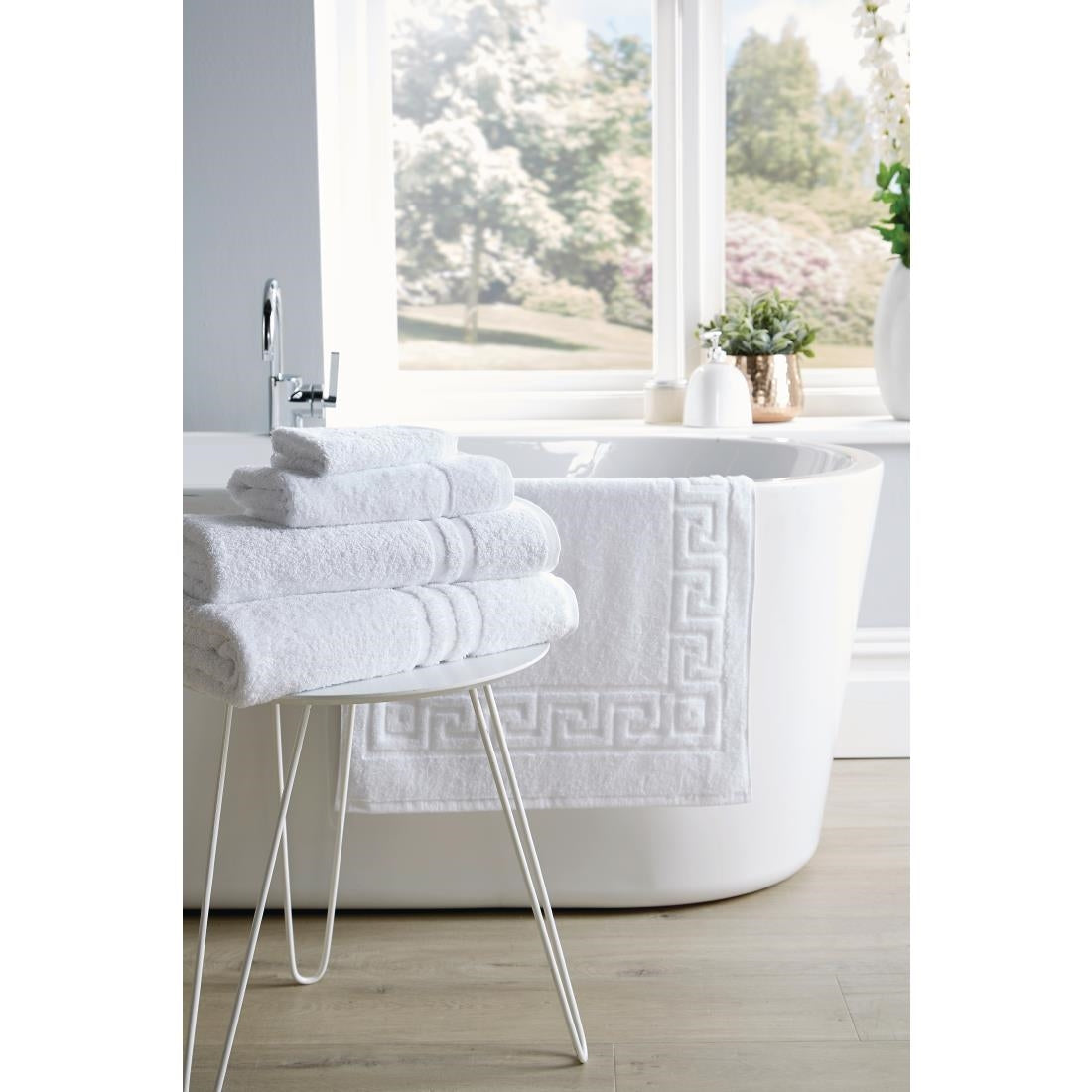 HD220 Mitre Eco Towel - White Bath Sheet 1000x1500mm