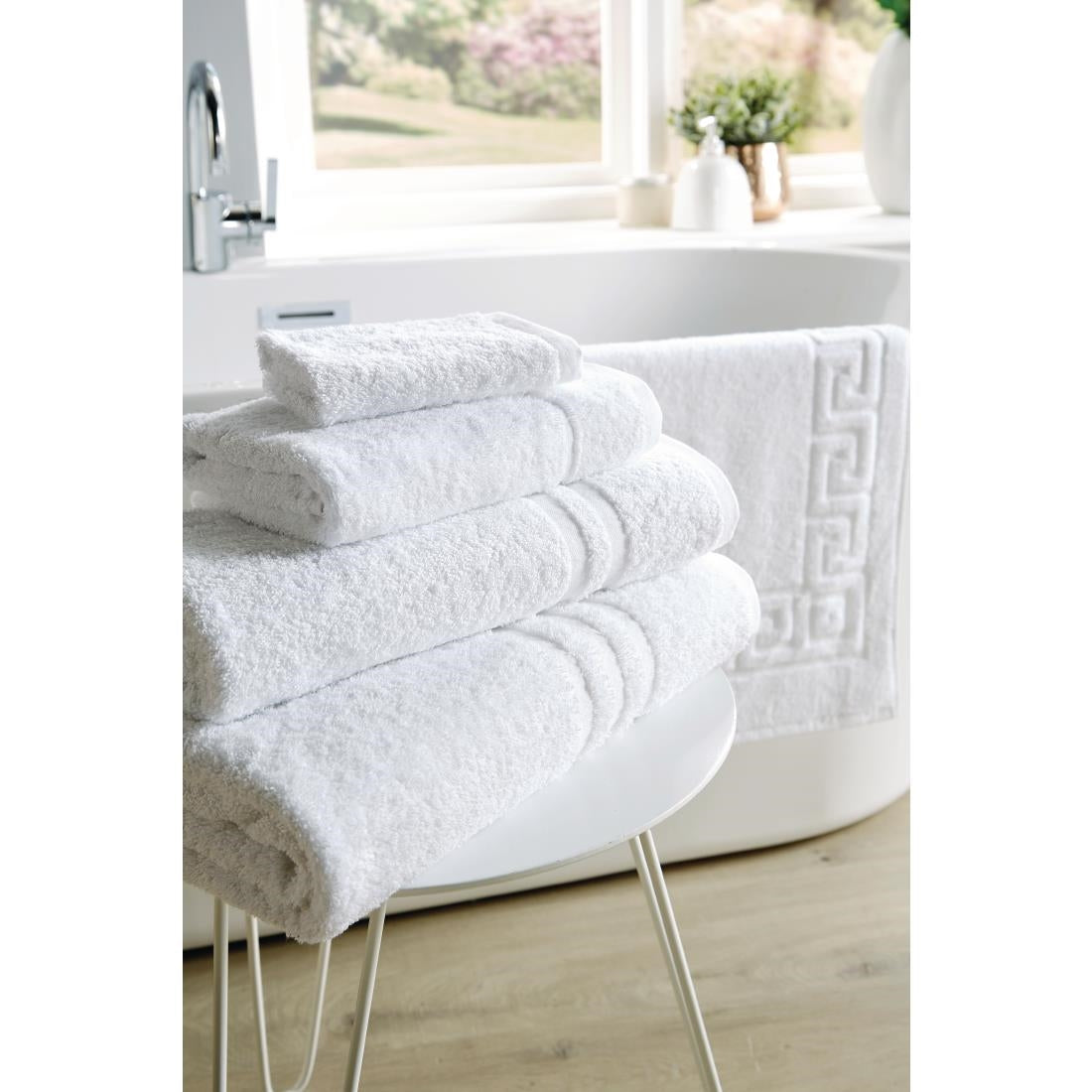 HD217 Eco Towel White Face Cloth - 30x30cm (Pack of 10)