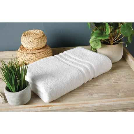 HD220 Mitre Eco Towel - White Bath Sheet 1000x1500mm - JD Catering Equipment Solutions Ltd