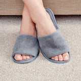 HD245 Luxury Curzon Open Toe Slippers Grey