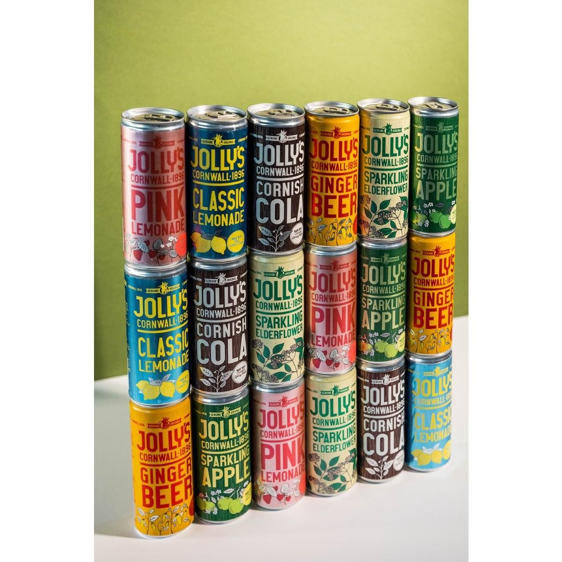 HN945 Jolly's Cornish Sparkling Elderflower Cans 250ml (Pack of 24)