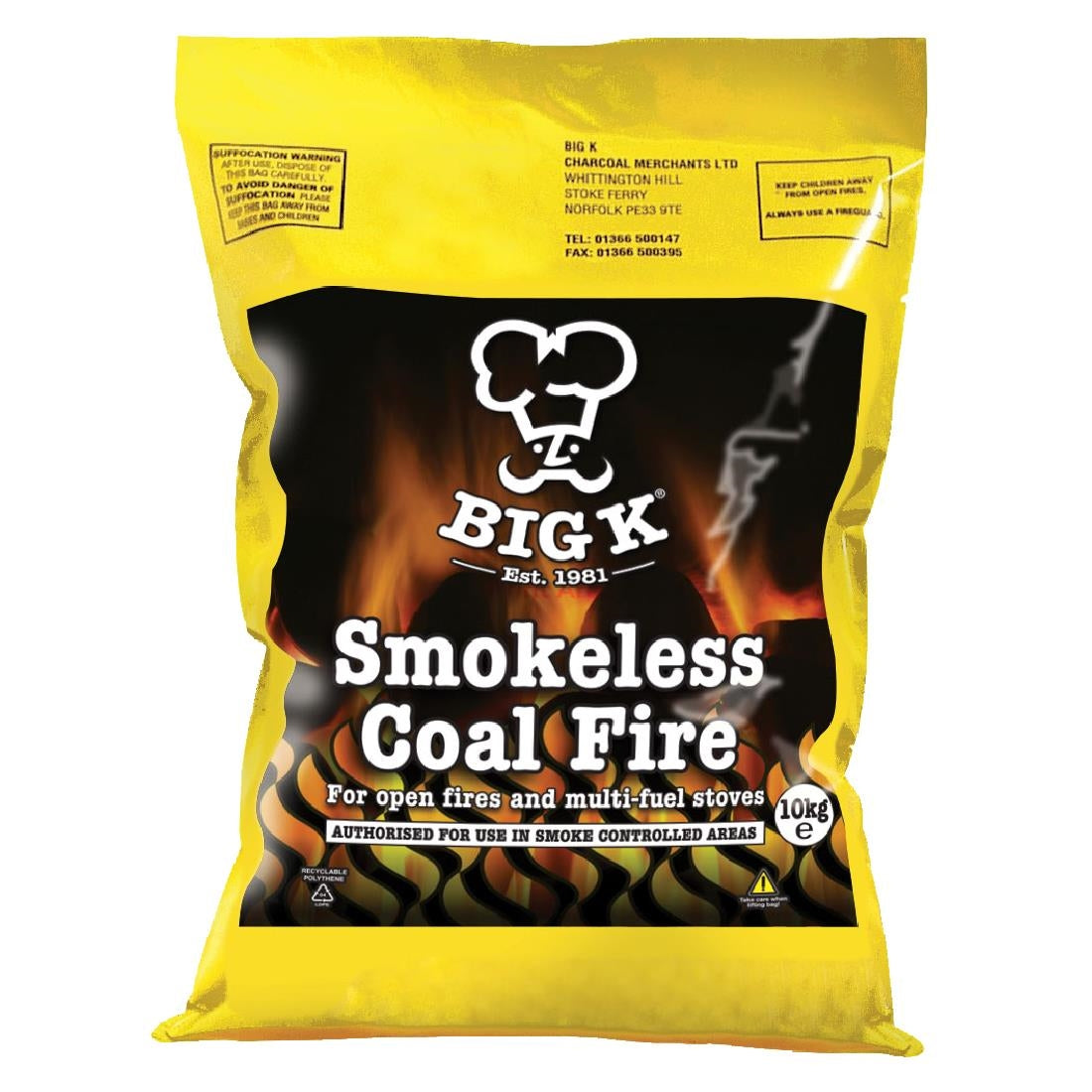 HP297 Big K Smokeless Coal Fire 10kg