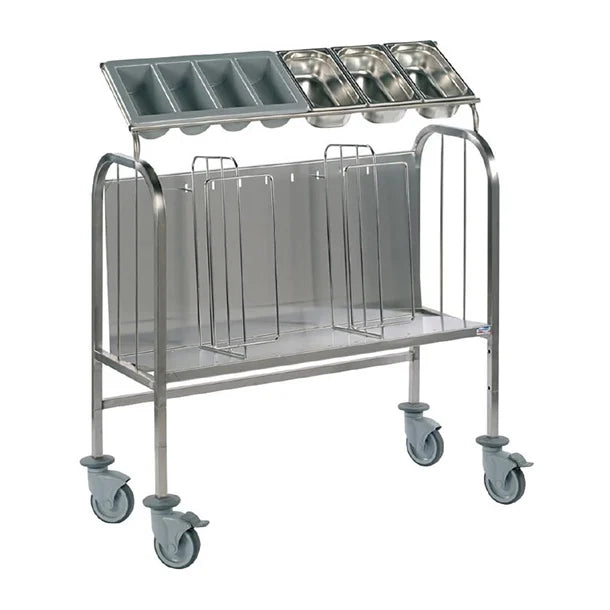 HP712 Matfer Bourgeat Tall 200 Plate and Cutlery Trolley