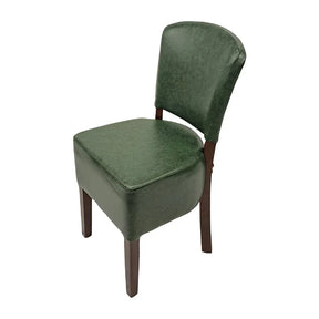 HP755 Hanoi Dining Chair In Dark Walnut with Bison Vinyl Cedar (Pack of 2) - JD Catering Equipment Solutions Ltd
