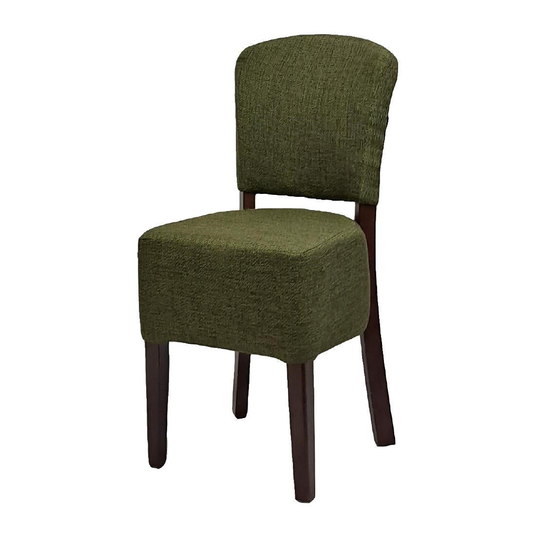 HP757 Hanoi Dining Chair In Dark Walnut with Shetland Forest Seatpad (Pack of 2)