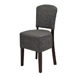 HP758 Hanoi Dining Chair In Dark Walnut with Shetland Smoke Seatpad (Pack of 2)