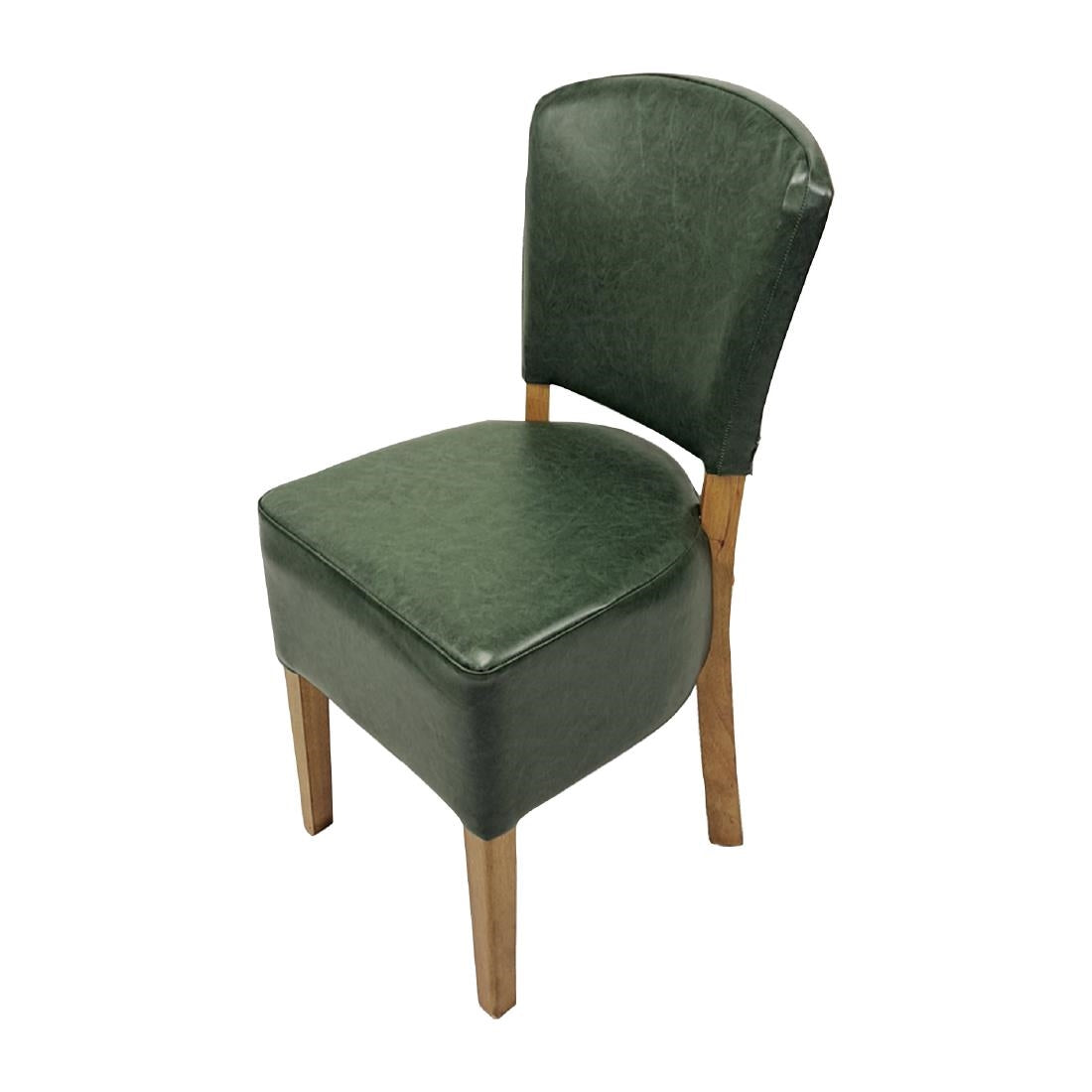 HP762 Hanoi Dining Chair In Weathered Oak with Bison Vinyl Cedar (Pack of 2)