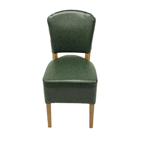 HP762 Hanoi Dining Chair In Weathered Oak with Bison Vinyl Cedar (Pack of 2)