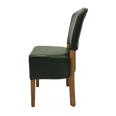 HP762 Hanoi Dining Chair In Weathered Oak with Bison Vinyl Cedar (Pack of 2)