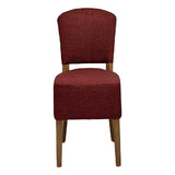 HP766 Hanoi Dining Chair In Weathered Oak with Shetland Scarlet Seatpad (Pack of 2)