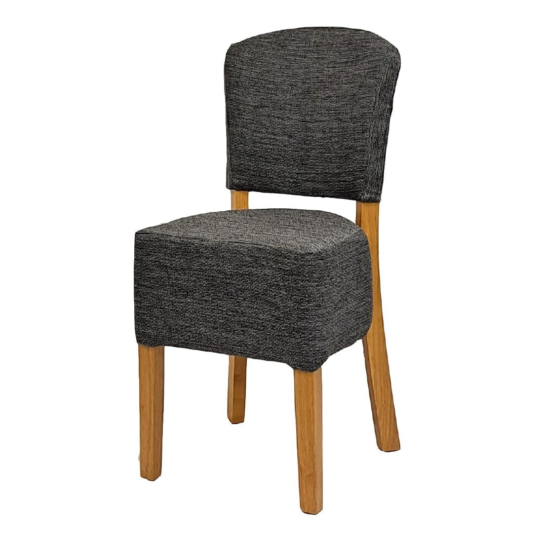 HP772 Hanoi Dining Chair In Soft Oak with Shetland Smoke Seatpad (Pack of 2)