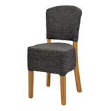 HP772 Hanoi Dining Chair In Soft Oak with Shetland Smoke Seatpad (Pack of 2)