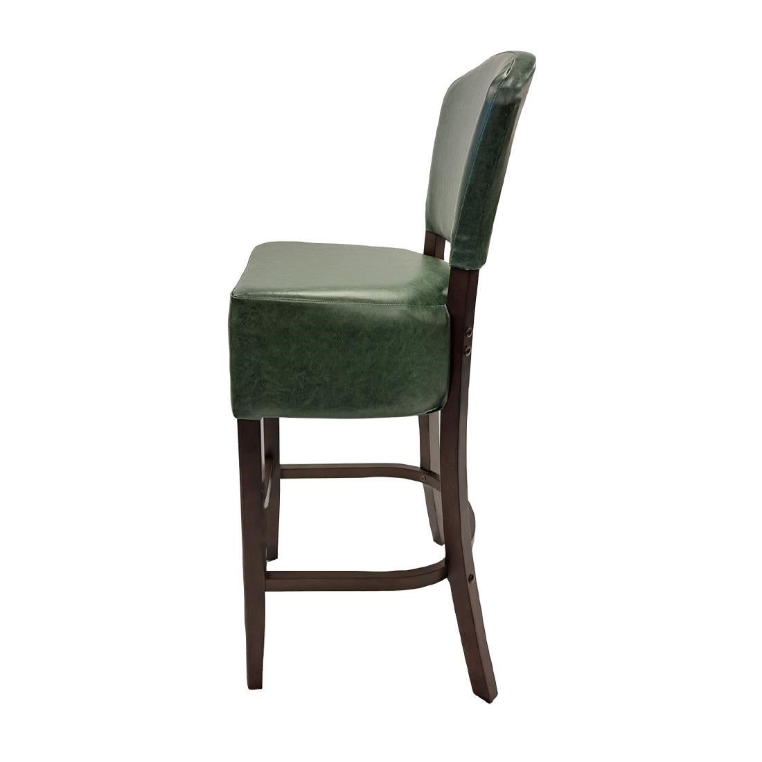 HP776 Hanoi Bar Chair in Dark Walnut with Bison Cedar Vinyl