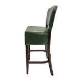 HP776 Hanoi Bar Chair in Dark Walnut with Bison Cedar Vinyl